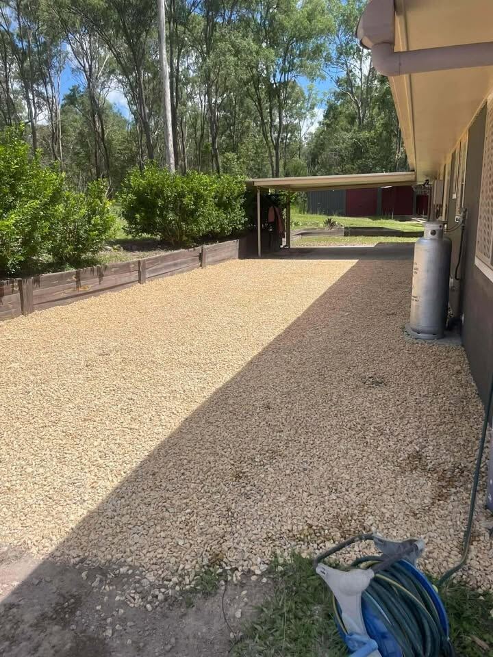 New gravel driveway through bushland